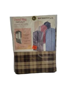 Universal Clothing Suit Travel Bag 40"x25" Brown Plaid